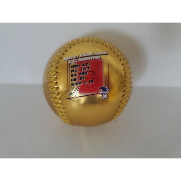 Cleveland Indians C.C. Sabathia 2007 Gold Cy Young collectible ball. Mint! - Picture 3 of 4
